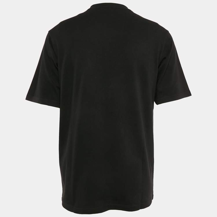 Pre Owned Supreme Black World Famous Embroidery Cotton Crew Neck T-Shirt M