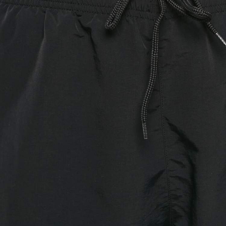 Pre Owned Supreme Black Logo Mesh Script Nylon Water Short M
