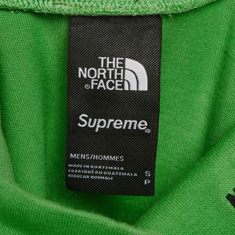 Pre Owned Supreme Green Embroidered Cotton Turtle Neck Sweatshirt S