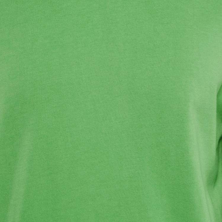 Pre Owned Supreme Green Embroidered Cotton Turtle Neck Sweatshirt S