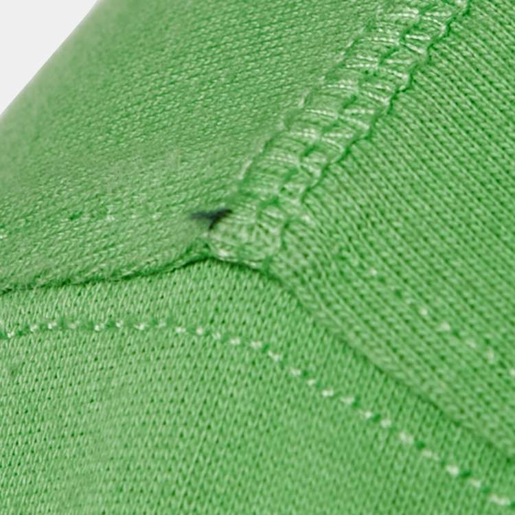 Pre Owned Supreme Green Embroidered Cotton Turtle Neck Sweatshirt S