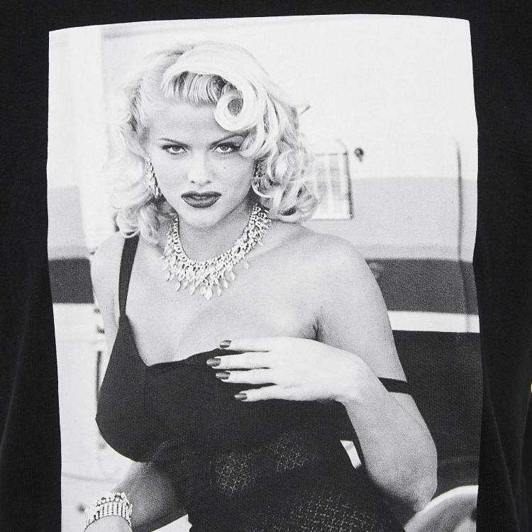 مملوكة مسبقًا Supreme Black Anna Nicole Smith Print Cotton Crew Neck T-Shirt M