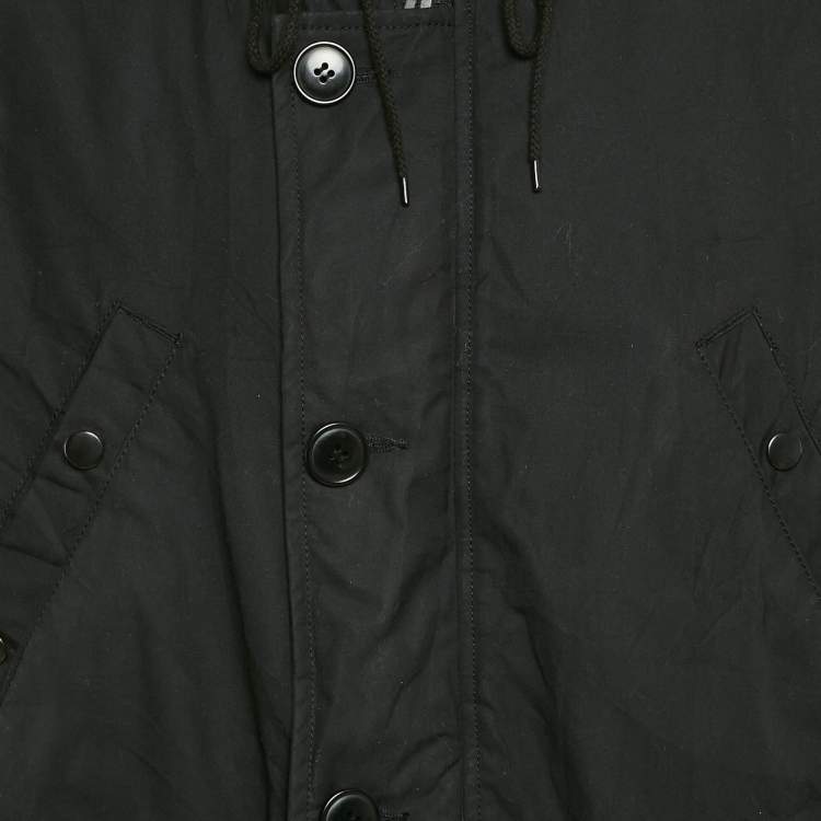 Pre Owned Supreme The British Millerain Black Shearling Trim Cotton Jacket XL