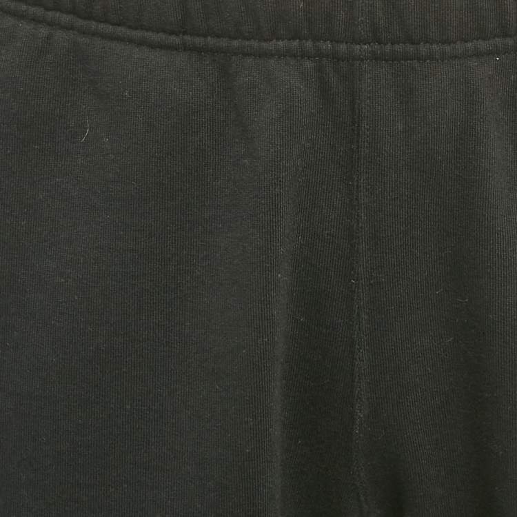 Pre Owned Supreme Black Cotton Knit Logo Applique Detail Joggers S