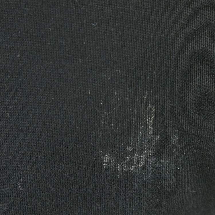 Pre Owned Supreme Black Cotton Knit Logo Applique Detail Joggers S