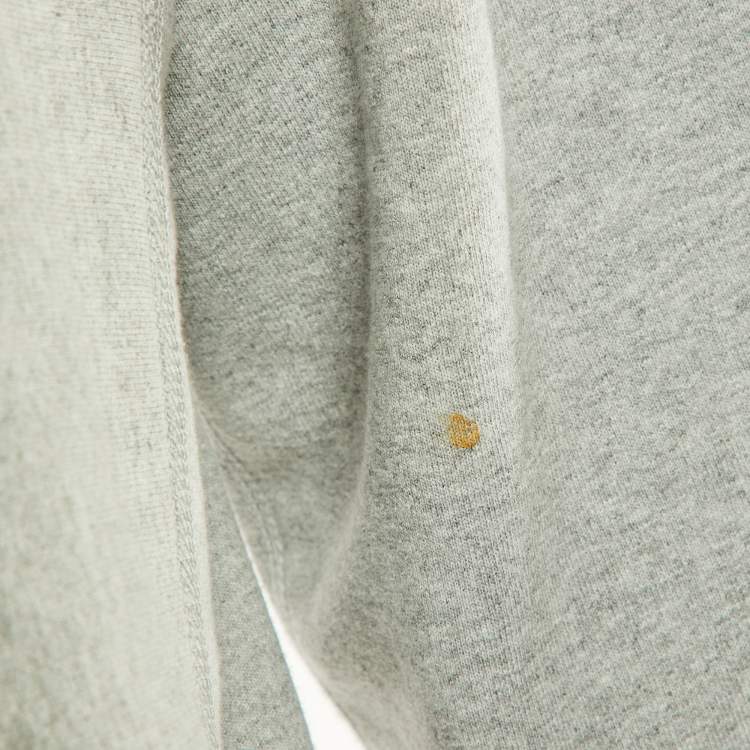 Pre Owned Supreme Grey Le Luxe Supreme Cotton Hooded Sweatshirt M