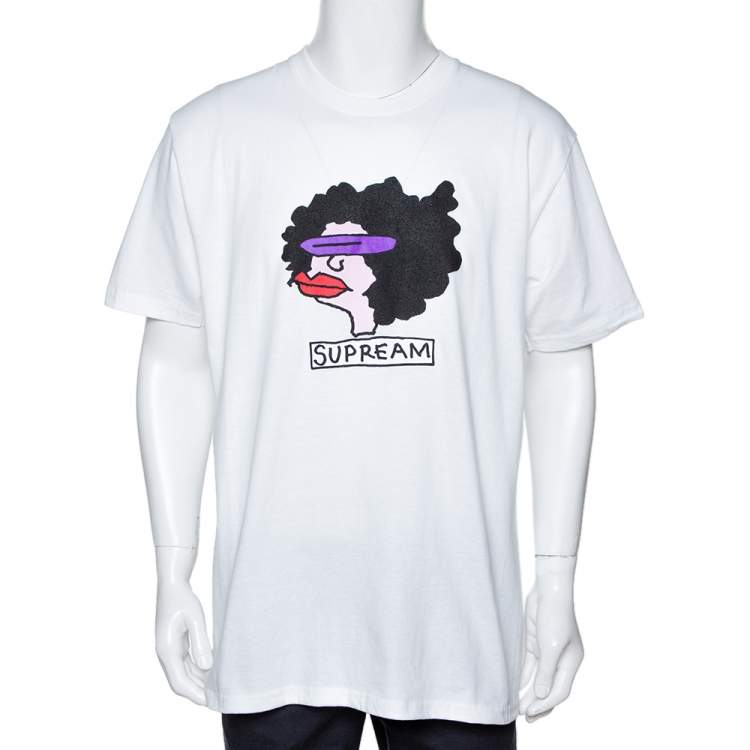 Supreme White Cotton Gonz Ram Crew Neck T Shirt L Supreme | The Luxury  Closet