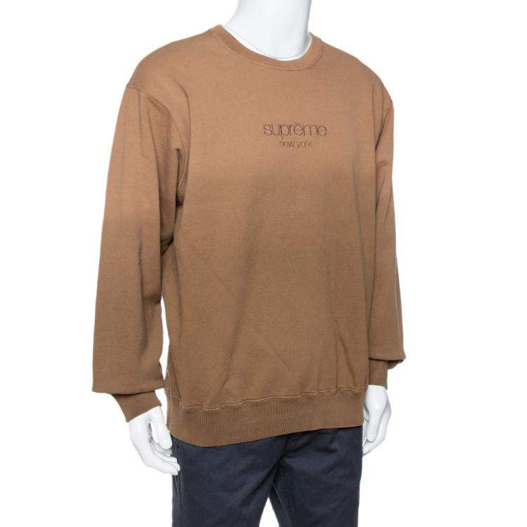 Supreme Brown Dipped Cotton Crew Neck Sweatshirt XL Supreme | TLC