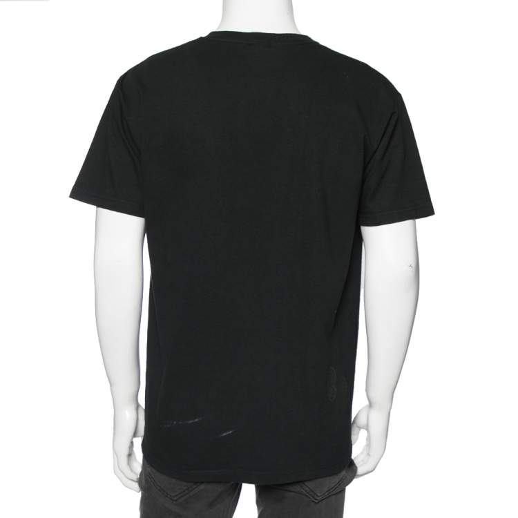 Pre Owned Supreme Black Cotton Biggie Printed Short Sleeve T-Shirt L