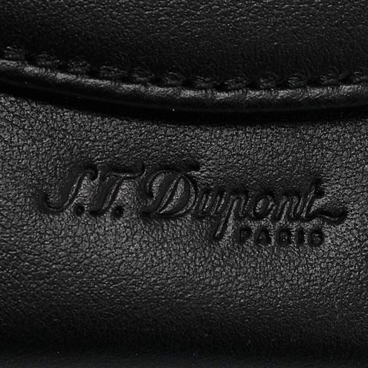Pre Owned S.T. Dupont Black Leather Cigarette Pack Case