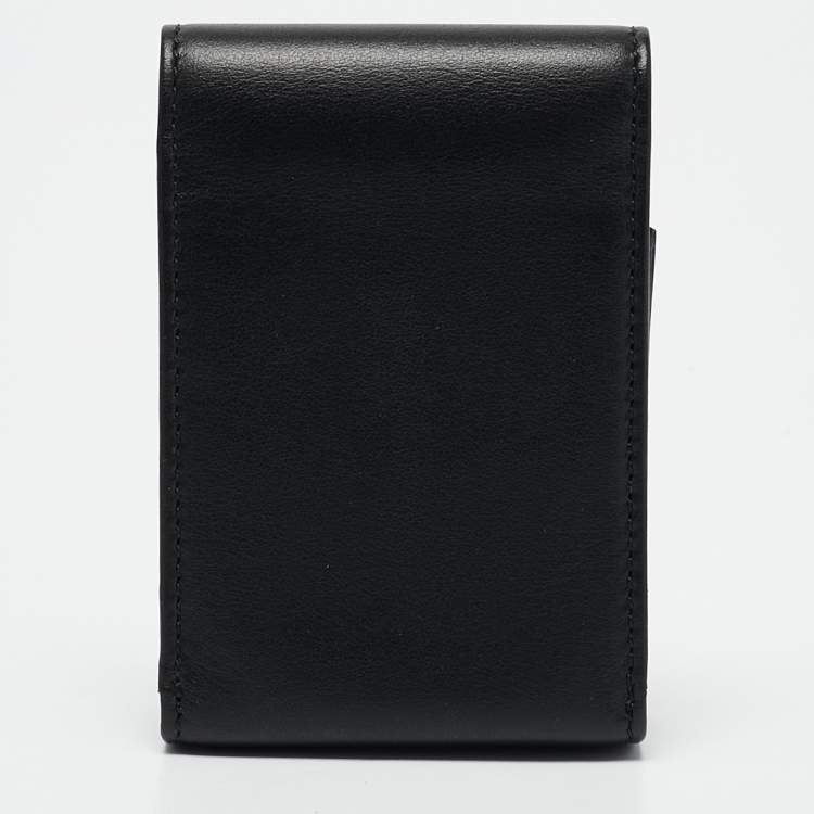 Pre Owned S.T. Dupont Black Leather Cigarette Pack Case