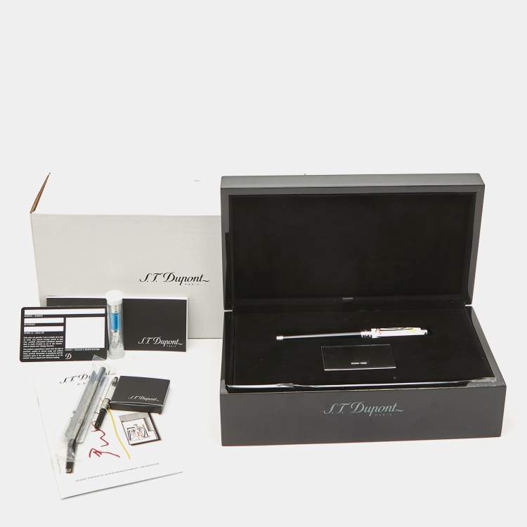 Pre Owned S.T. Dupont  D Large 'Picasso' Limited Edition Lacquer Silver Tone Multifunction Pen