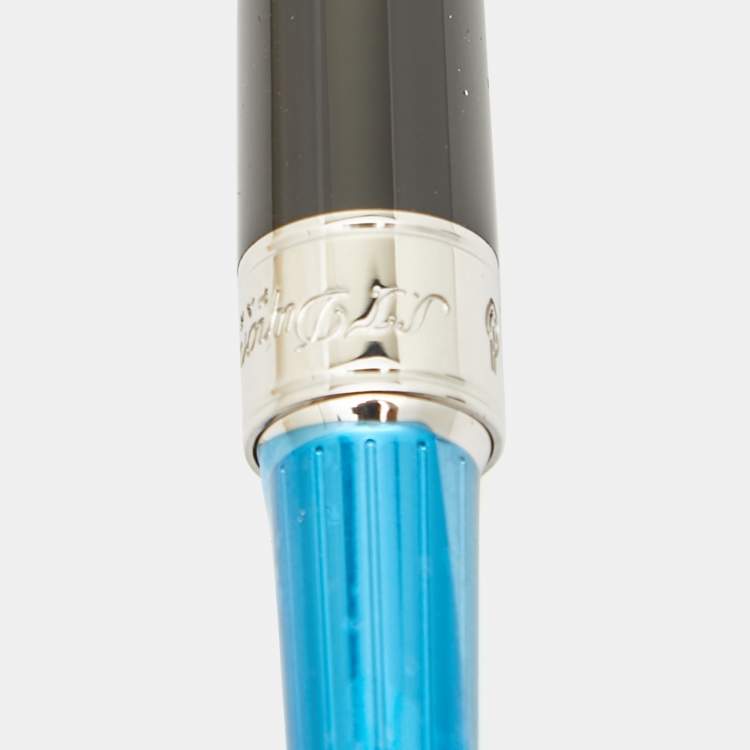 Pre Owned S.T. Dupont  D Large 'Picasso' Limited Edition Lacquer Silver Tone Multifunction Pen