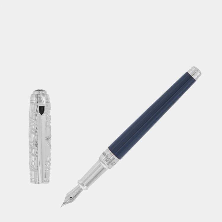 Pre Owned S.T. Dupont Blue Steel; Lacquer 410114M  Pens