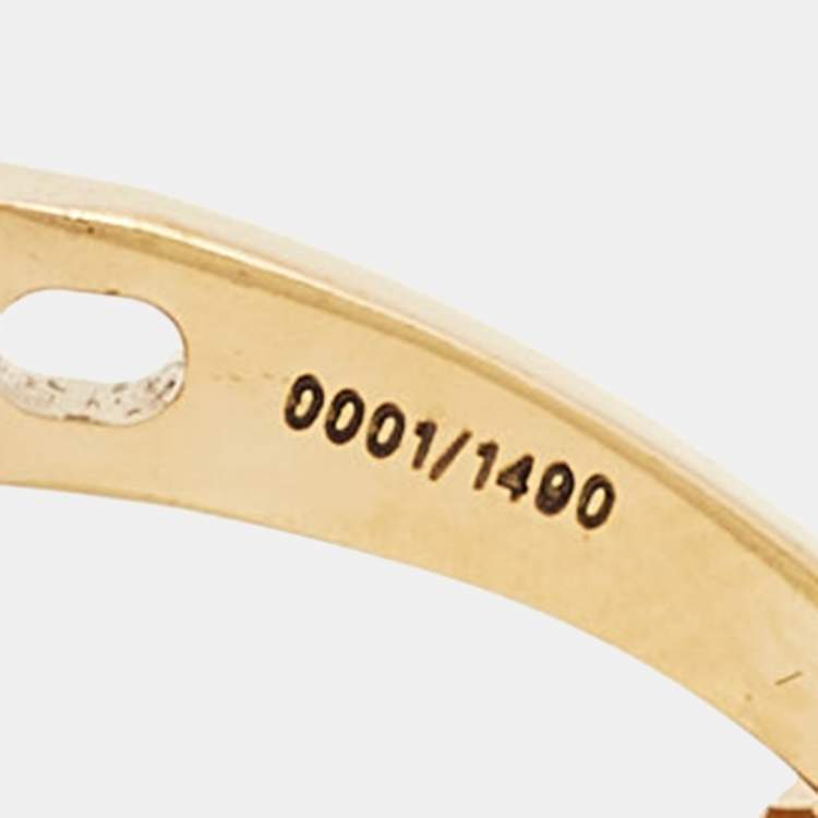 Pre Owned S.T. Dupont Da Vinci Limited Edition Gold Tone Cufflinks