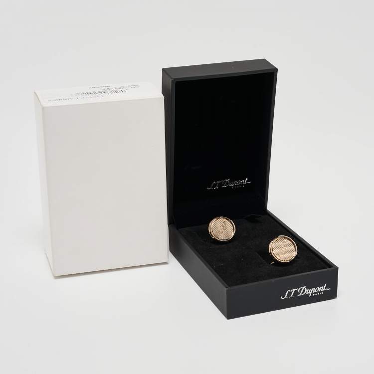 Pre Owned S.T. Dupont 007 Gold Tone Cufflinks
