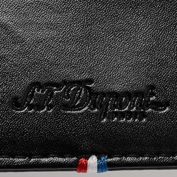 Pre Owned S.T. Dupont Black Leather Line D Capsule Card Holder