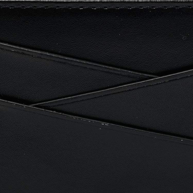 Pre Owned S.T. Dupont Black Leather Line D Capsule Card Holder