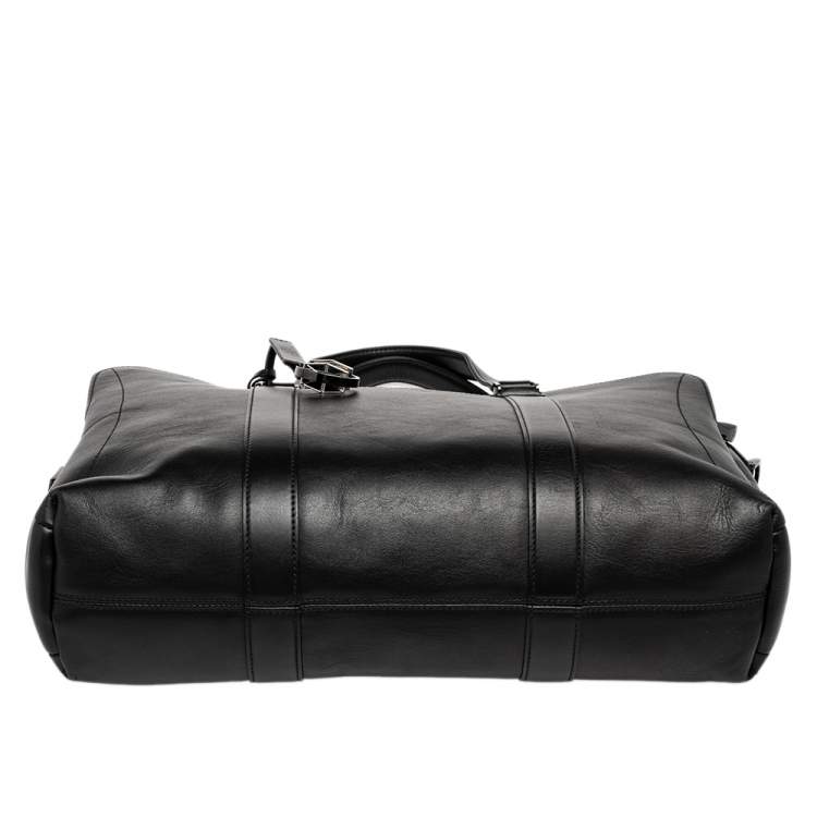 Pre Owned S.T. Dupont Black Leather Line D Star Wars Document and Laptop Holder Briefcase