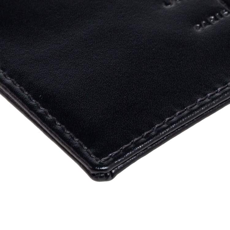 Pre Owned S.T. Dupont Black Leather Line-D Card Holder