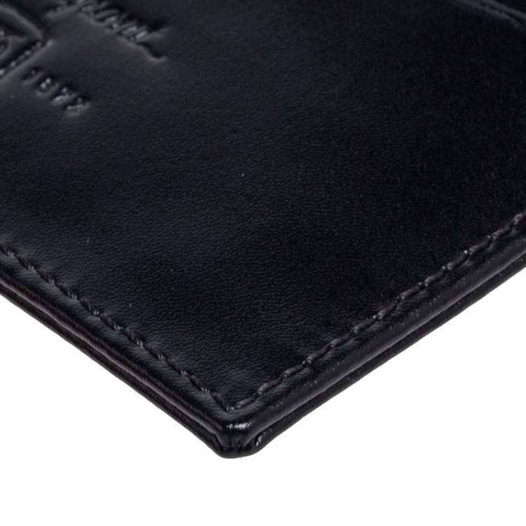Pre Owned S.T. Dupont Black Leather Line-D Card Holder
