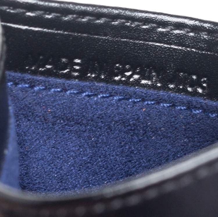 Pre Owned S.T. Dupont Black Leather Line-D Card Holder