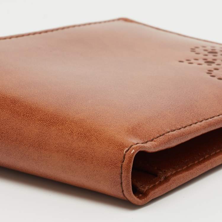 Pre Owned S.T. Dupont Tan Leather Bifold Wallet