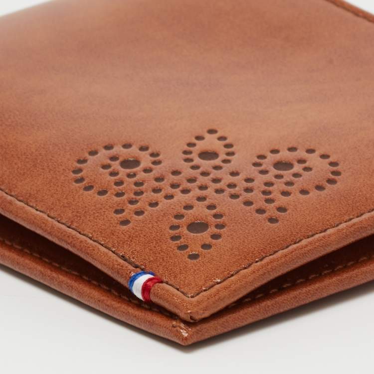 Pre Owned S.T. Dupont Tan Leather Bifold Wallet
