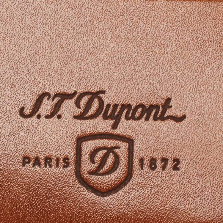 Pre Owned S.T. Dupont Tan Leather Bifold Wallet