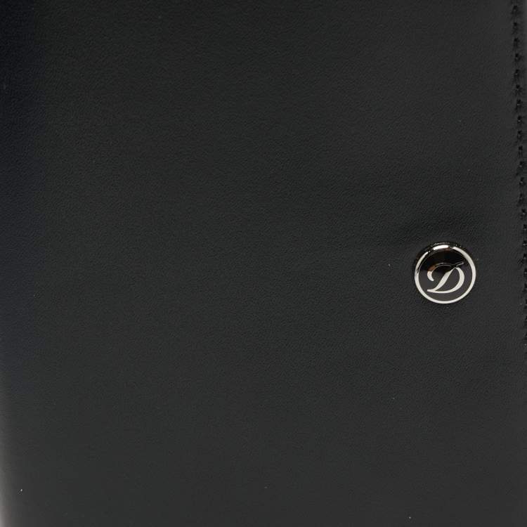 Pre Owned S.T. Dupont Black Leather Bifold Long Wallet