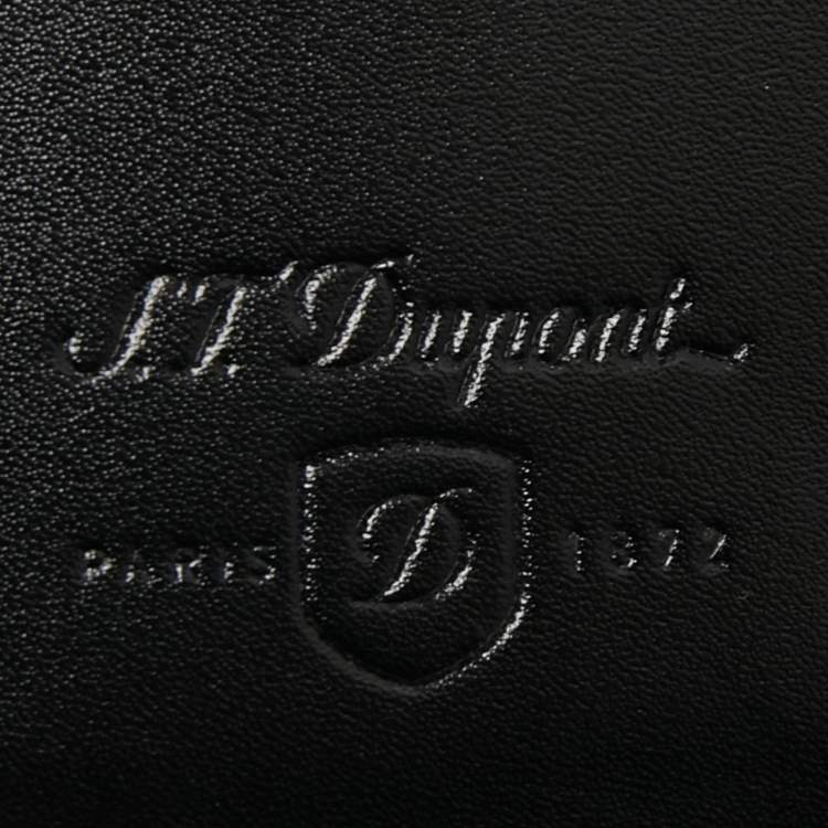 Pre Owned S.T. Dupont Black Leather Bifold Long Wallet