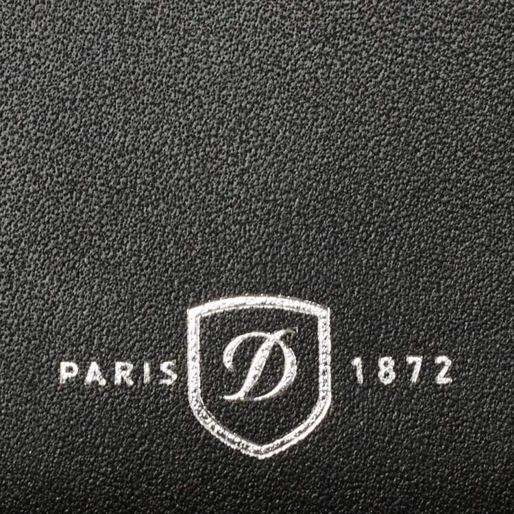 Pre Owned S.T. Dupont Black Leather Bifold Long Wallet