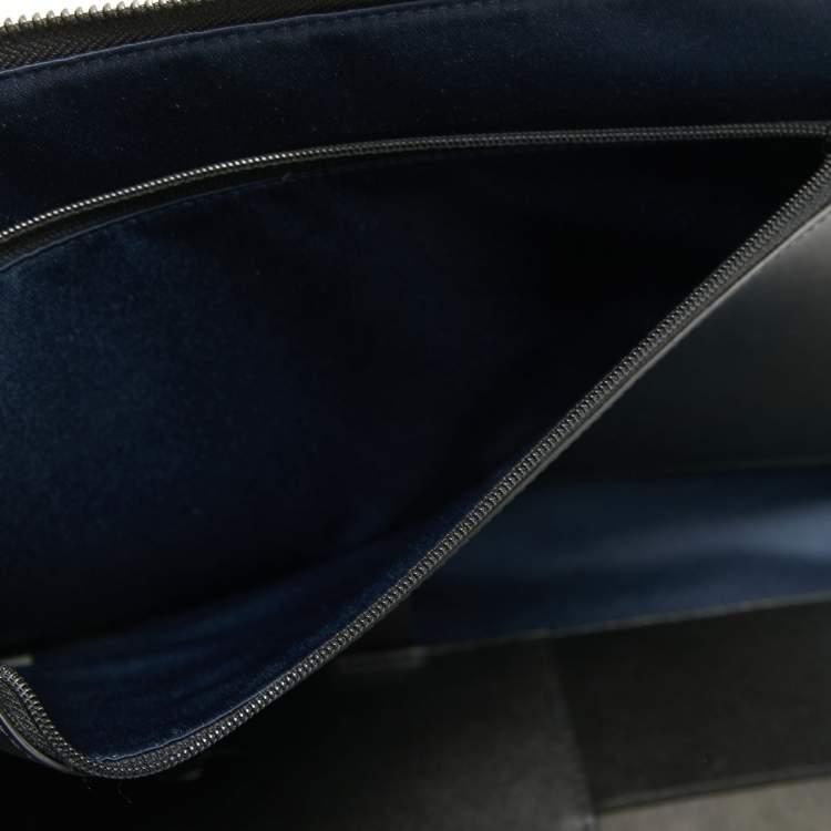 Pre Owned S.T.Dupont Black Leather Wristlet Pouch