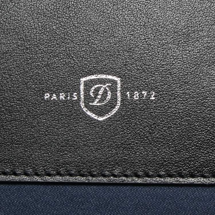 Pre Owned S.T.Dupont Black Leather Wristlet Pouch