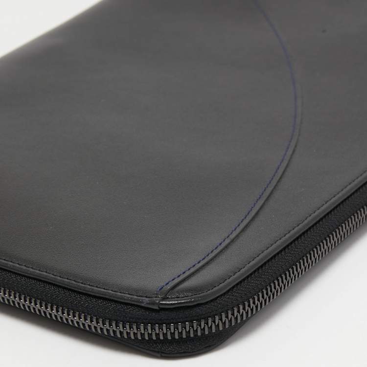 Pre Owned S.T.Dupont Black Leather Wristlet Pouch