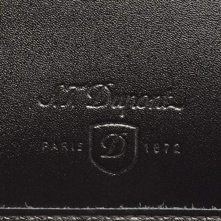 Pre Owned S.T. Dupont Black Leather Bifold Wallet