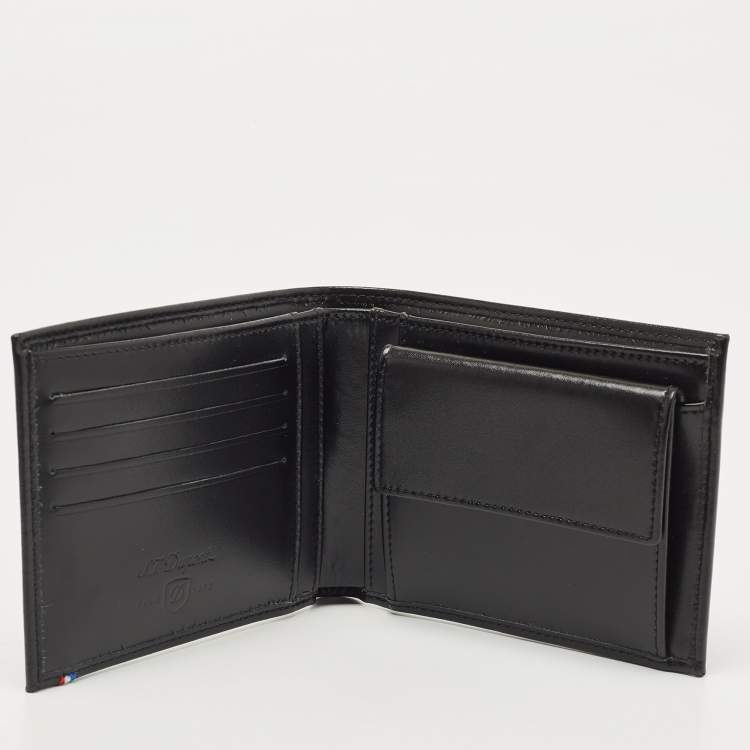 Pre Owned S.T. Dupont Black Leather Bifold Wallet