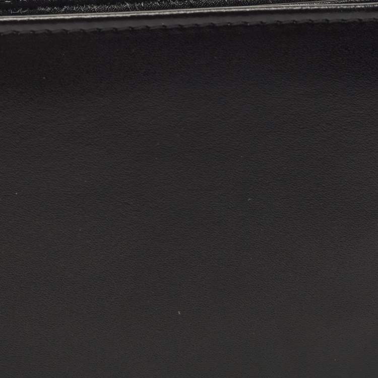 Pre Owned S.T. Dupont Black Leather Bifold Wallet