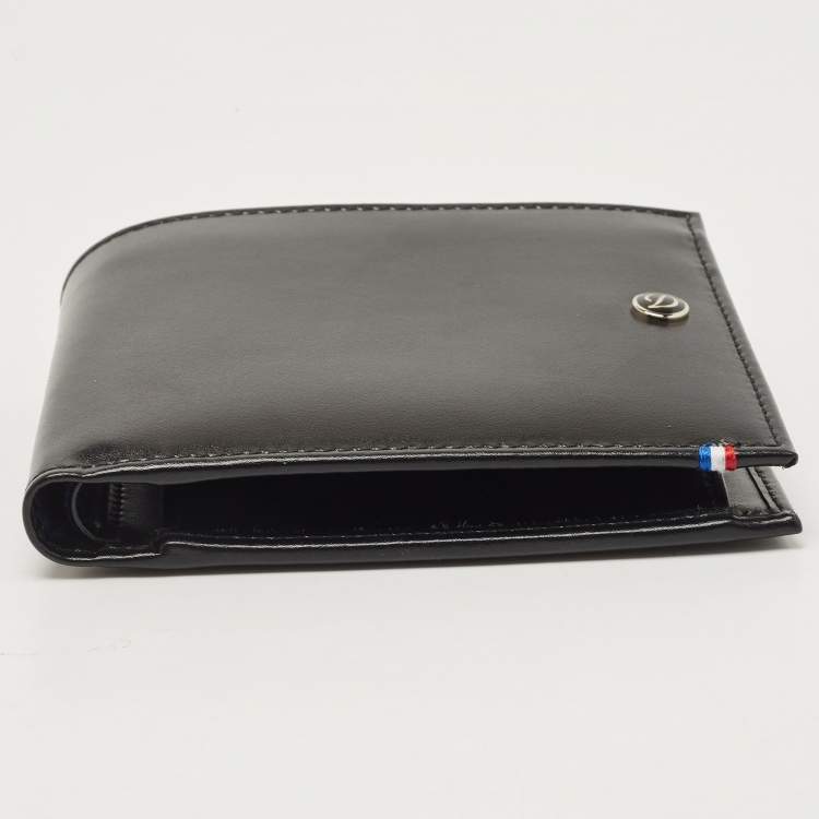 Pre Owned S.T. Dupont Black Leather Bifold Wallet