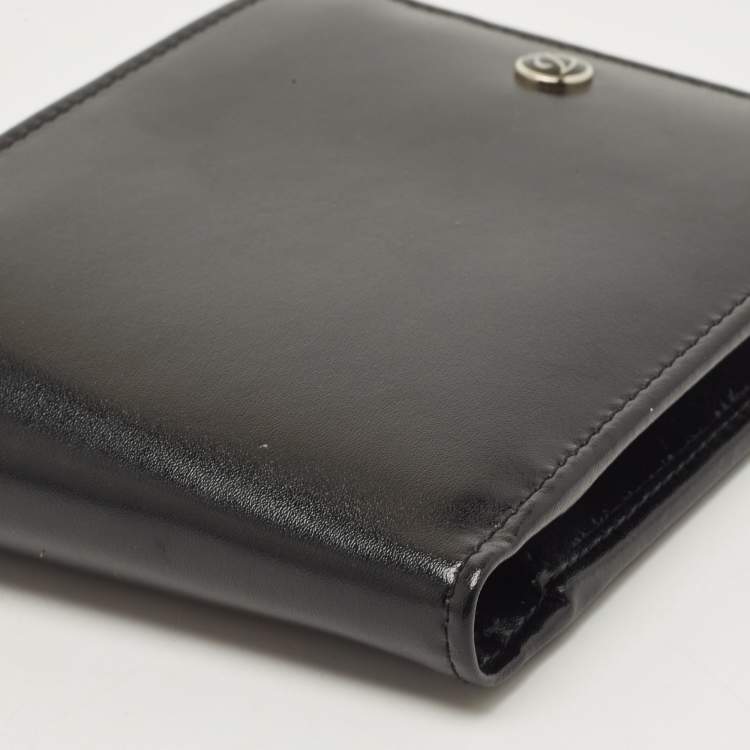 Pre Owned S.T. Dupont Black Leather Bifold Wallet