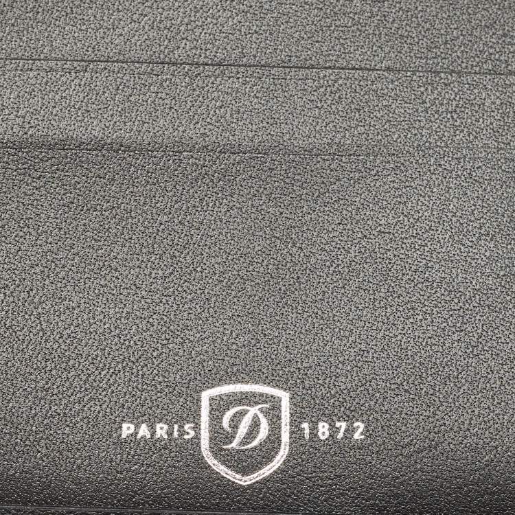 Pre Owned S.t. Dupont Black Leather 8CC Billfold Wallet