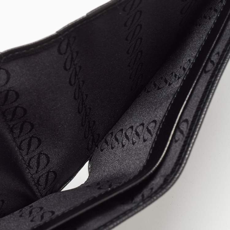 Pre Owned S.T. Dupont Black Textured Leather Bifold Wallet