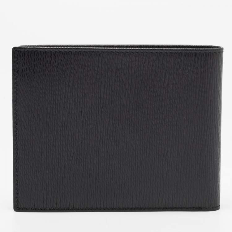 Pre Owned S.T. Dupont Black Textured Leather Bifold Wallet