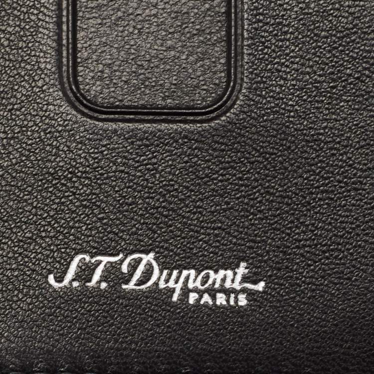 Pre Owned S.T. Dupont Black Leather Business Card Holder