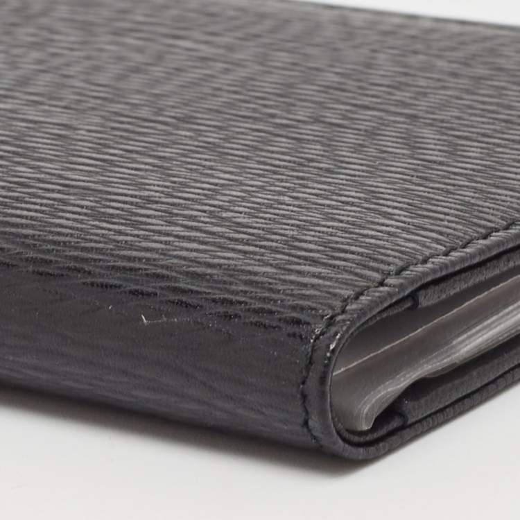 Pre Owned S.T. Dupont Black Leather Business Card Holder