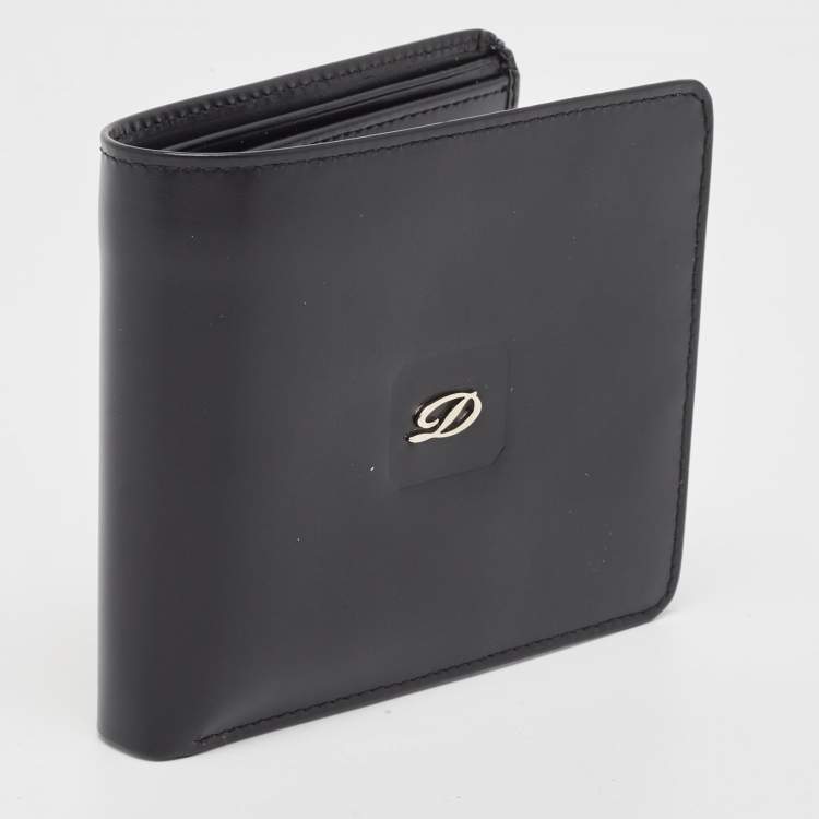 Pre Owned S.T. Dupont Black Leather Bifold Wallet