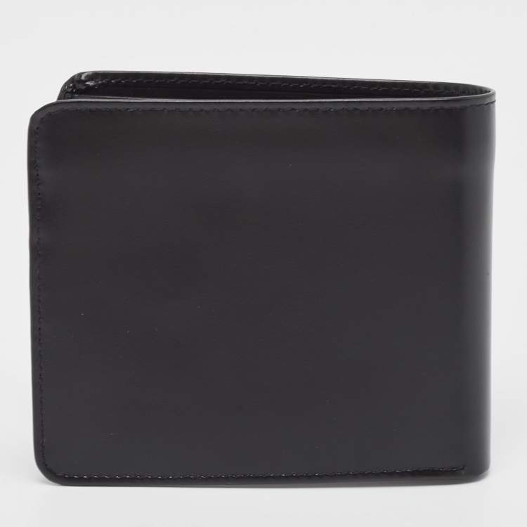 Pre Owned S.T. Dupont Black Leather Bifold Wallet