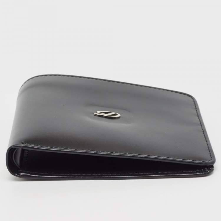 Pre Owned S.T. Dupont Black Leather Bifold Wallet