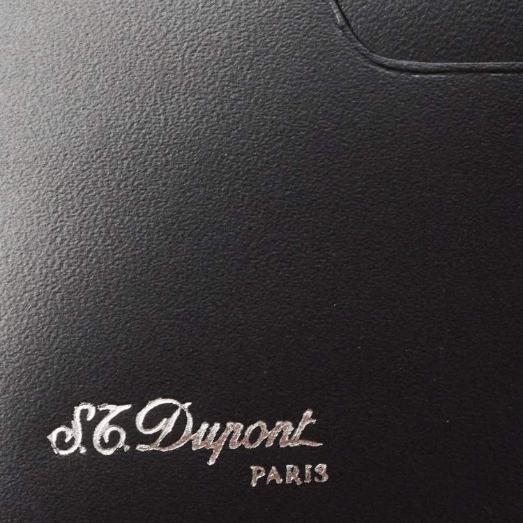 Pre Owned S.T. Dupont Black Leather Bifold Wallet