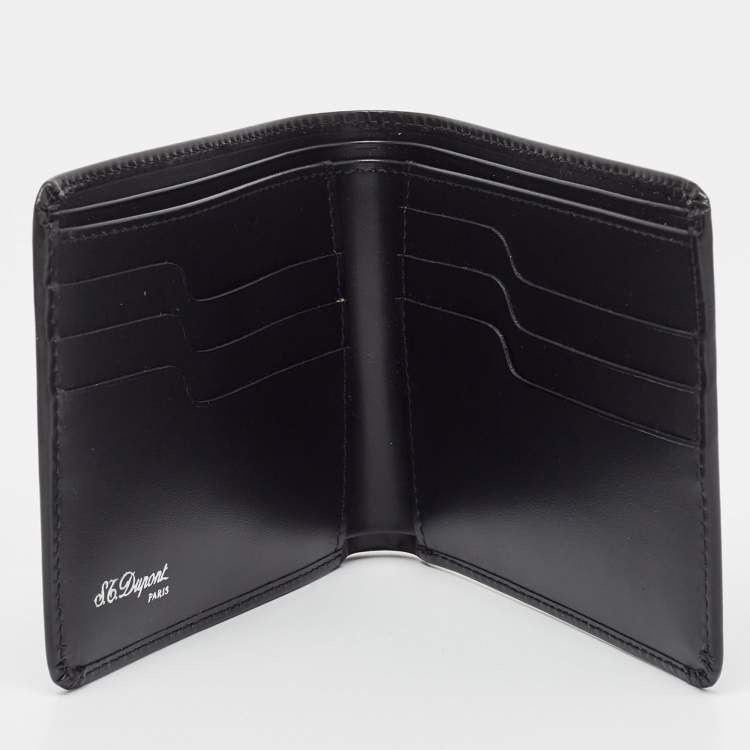 Pre Owned S.T. Dupont Black Leather Bifold Wallet
